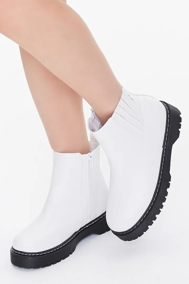 Faux Leather Chelsea Boots