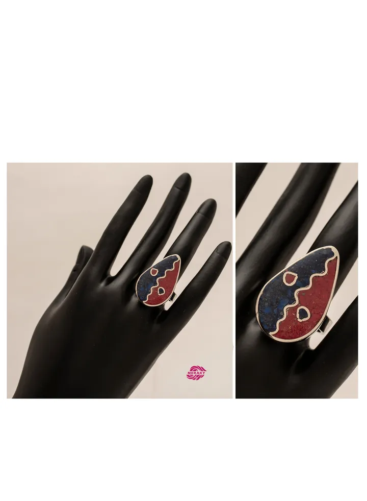 colorful ring 950 . silver