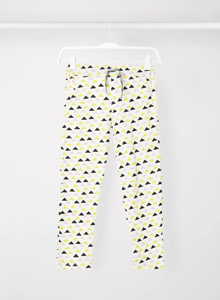 Casual Boys Cotton Printed Sweatpants Yellow