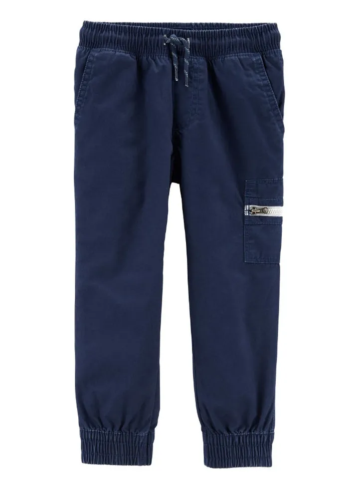 Pull-On Cargo Pants Navy Blue