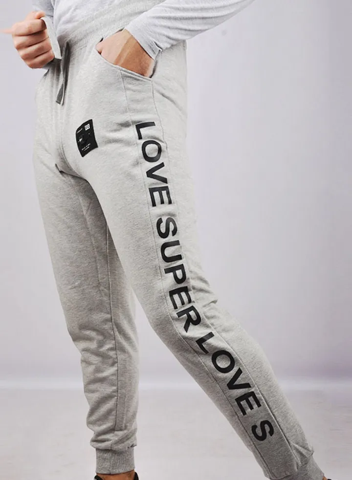 Boys' multi-size trousers of Egyptian cotton, gray