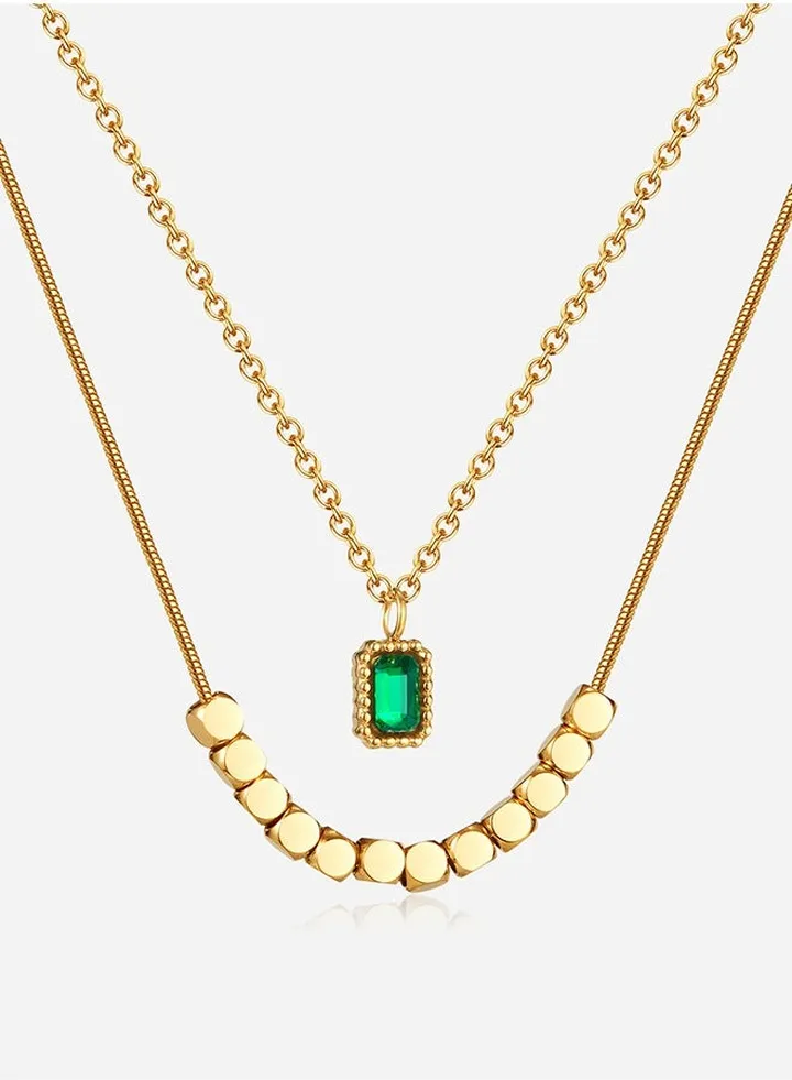Fashion niche high-end collarbone chain jewelry, light luxury and simple temperament, versatile titanium steel necklace, female jewelry