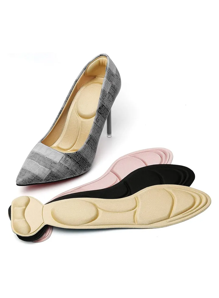 3 Pairs Heel Insoles Sponge Shoes Pads with Grips Cushion Inserts Comfort Shoe