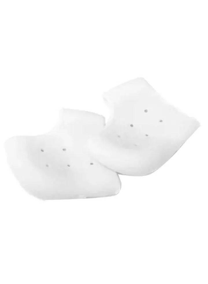 Pair Of Breathable Protective Heel Cap White
