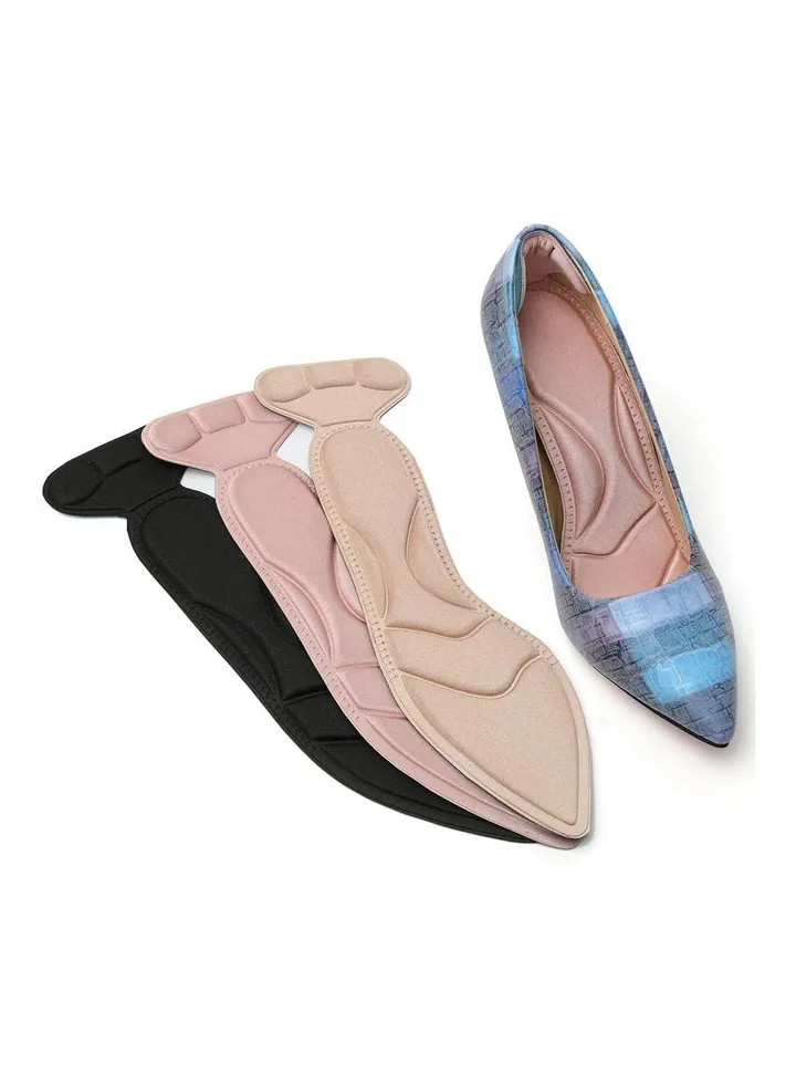 3 Pairs Heel Insoles Sponge Shoes Pads with Grips Cushion Inserts Comfort Shoe