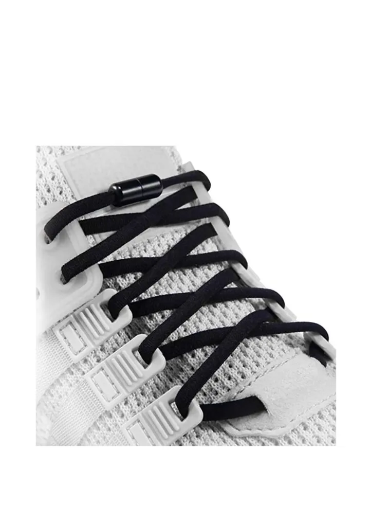 2 pairs of Elastic No Tie Shoe Laces/Black