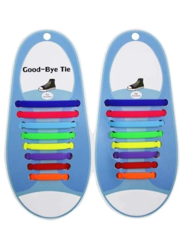 16-Piece Waterproof No Tie Shoelaces Set Multicolour