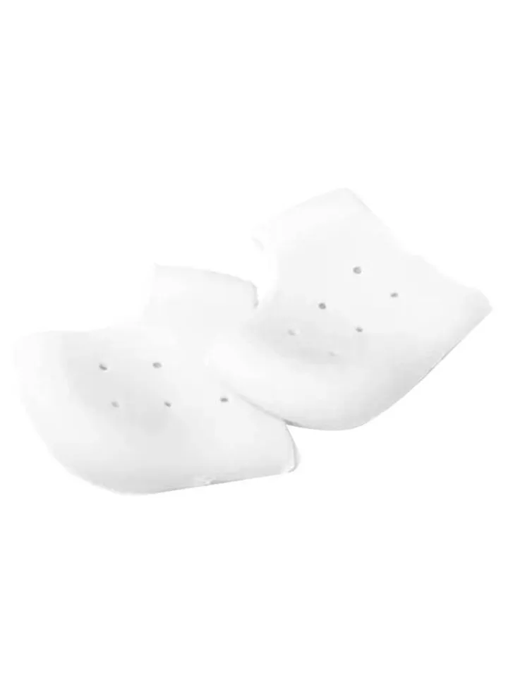 Pair Of Breathable Protective Heel Cap White
