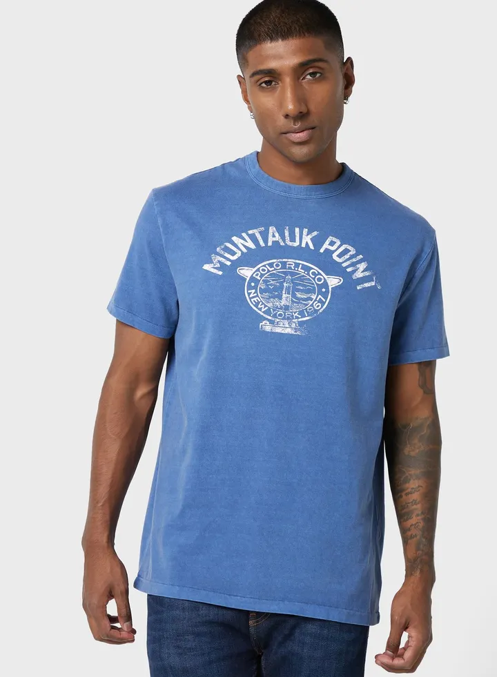 Slogan Crew Neck T-Shirt