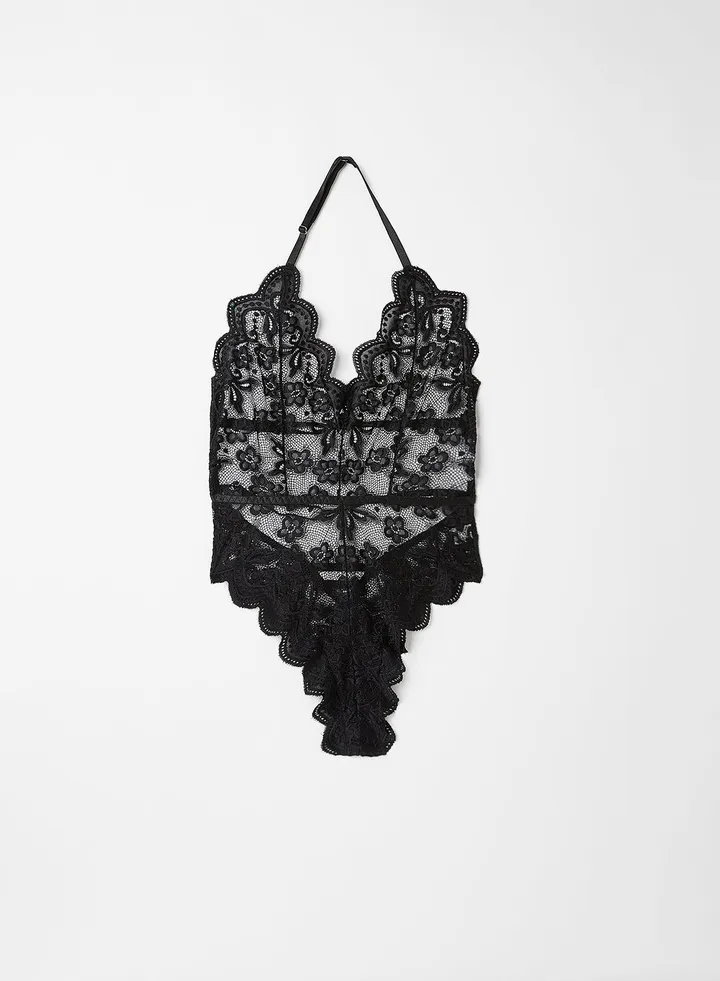 Lace Bodysuit Black