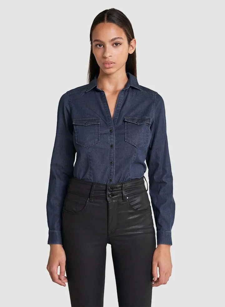 Denim Bodysuit Blue
