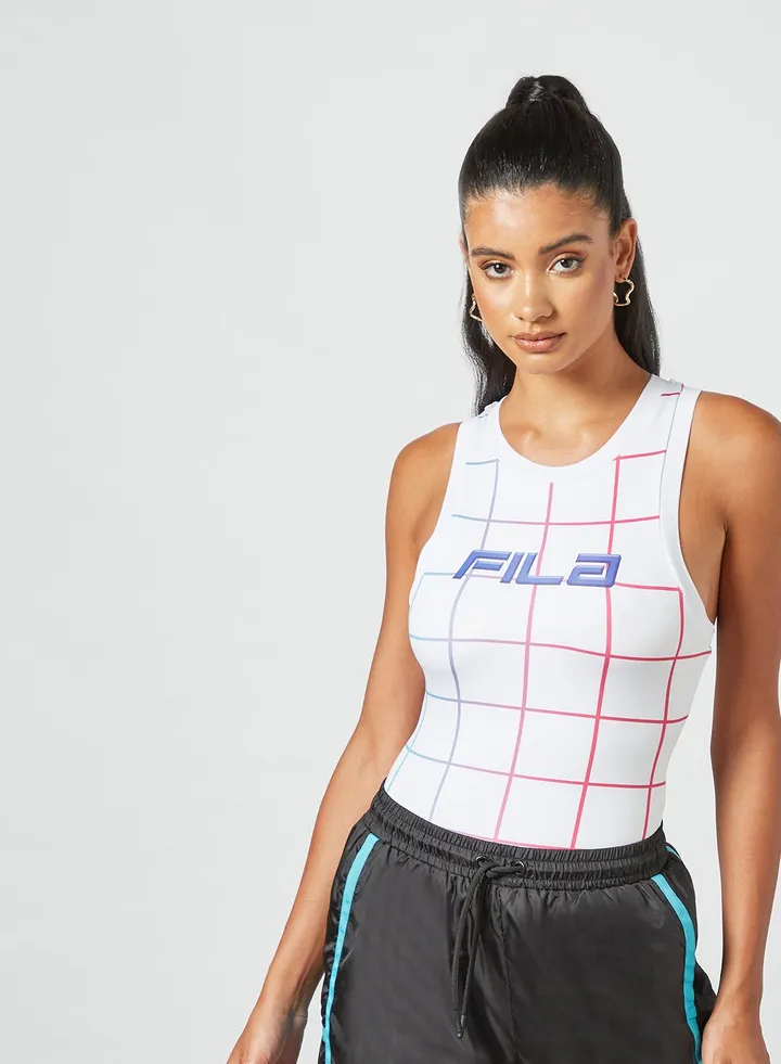 Athena Racerback Bodysuit White