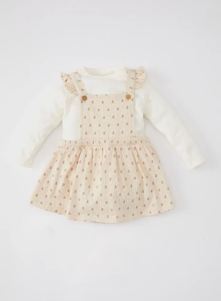 Baby Girl Floral Long Sleeve T-Shirt Dress 2 Piece