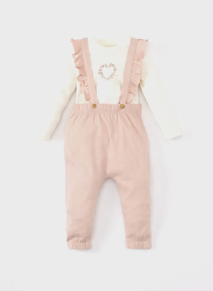 Baby Girl Long Sleeve T-Shirt Crinkle Fabric Salop