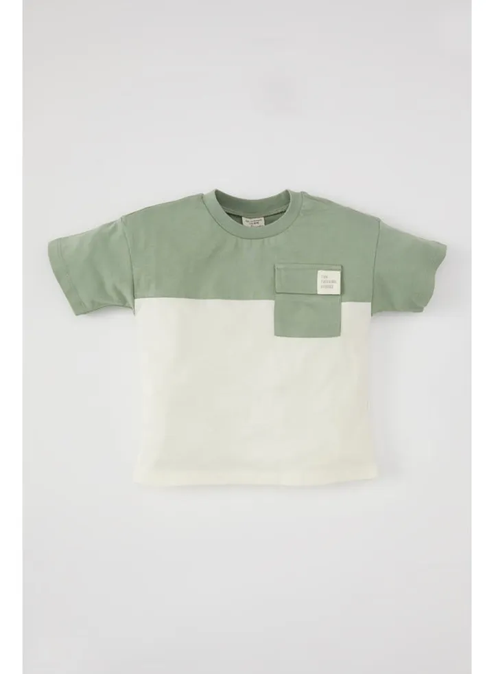 Babyboy Bike Neck Knitted Short Sleeve T-Shirt