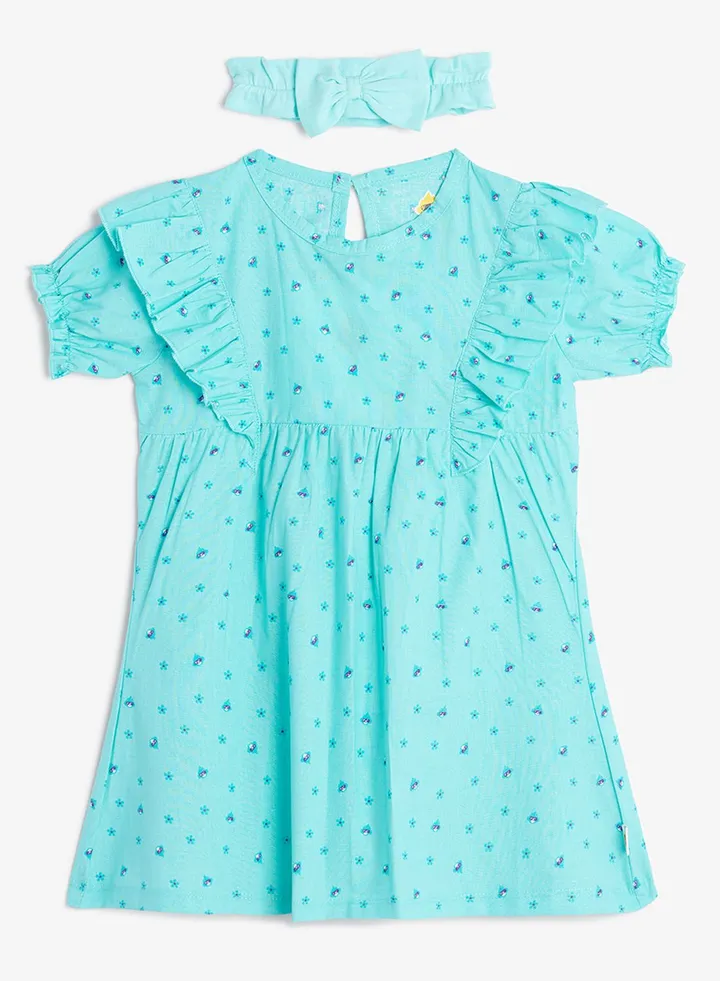 Kids 2 Piece Dress & Head Band