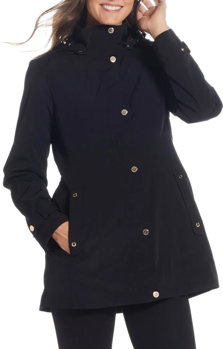 Water Resistant Zip Front Rain Jacket