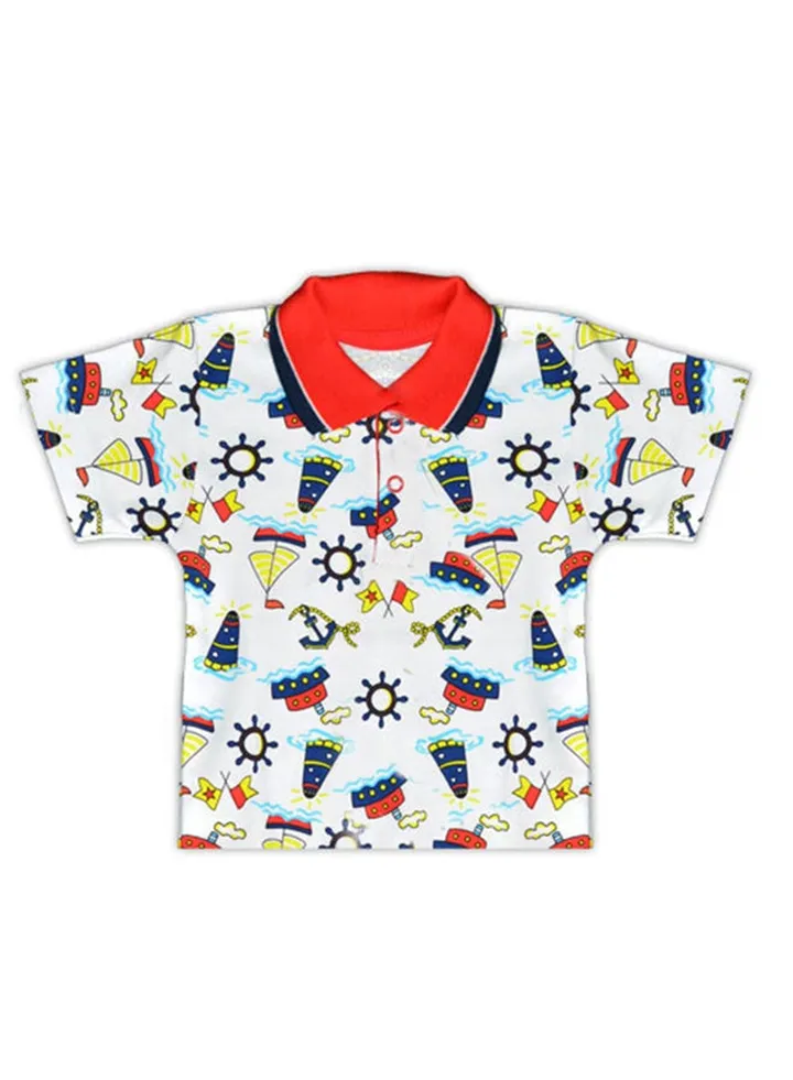 Baby Boys Polo T-shirt All over Printed