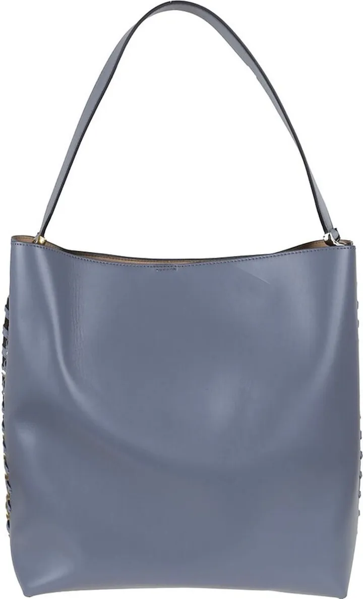 Stella McCartney Chain-Trimmed Logo Charm Tote Bag