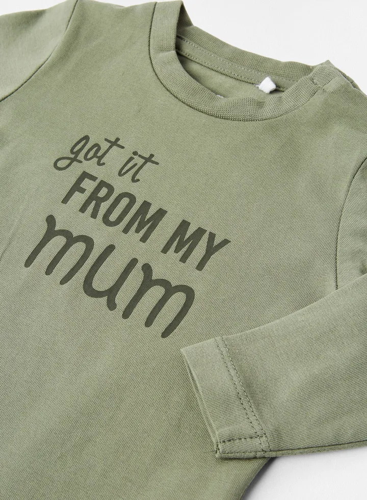 Baby Slogan T-Shirt (Pack of 2) Multicolour