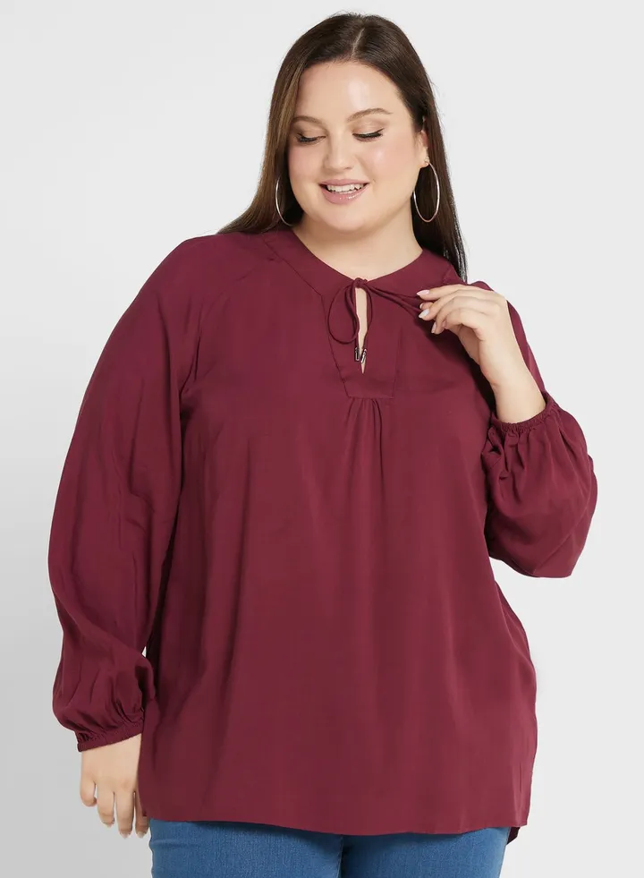 Puff Sleeve Knitted Top