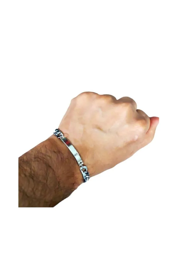 Men's bracelet plated with silver and platinum - one of the latest fashion trends - Italian design