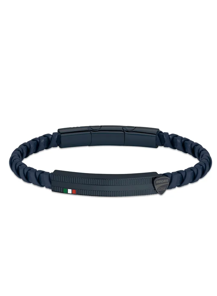 Incrocio Blue Leather With Ipblue Bracelet