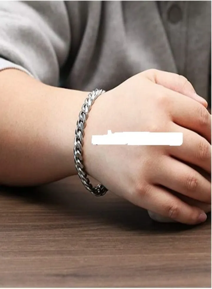 Men's bracelet plated silver and platinum - of the latest fashion - Italian design