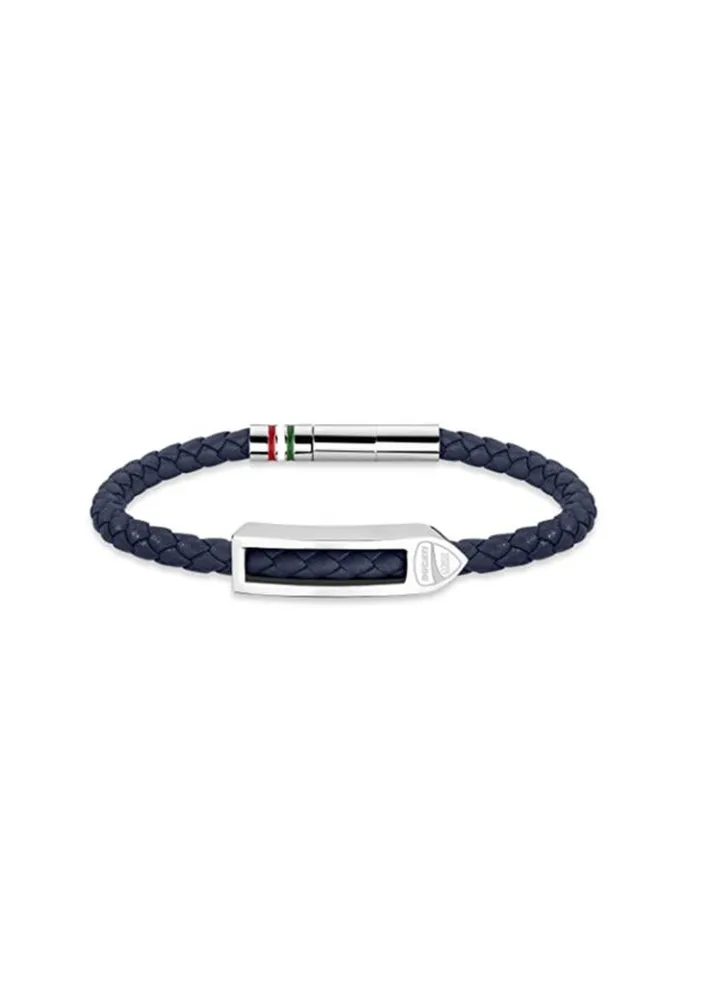 Punta Blue Leather Stainlesssteel Bracelet