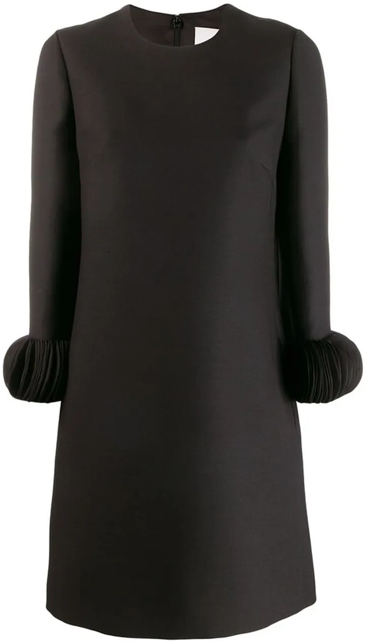 Pleated Cuffs Minidress