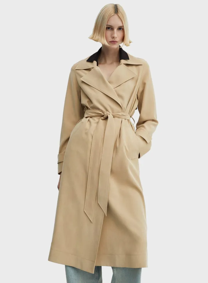 Tie Detailed Coat