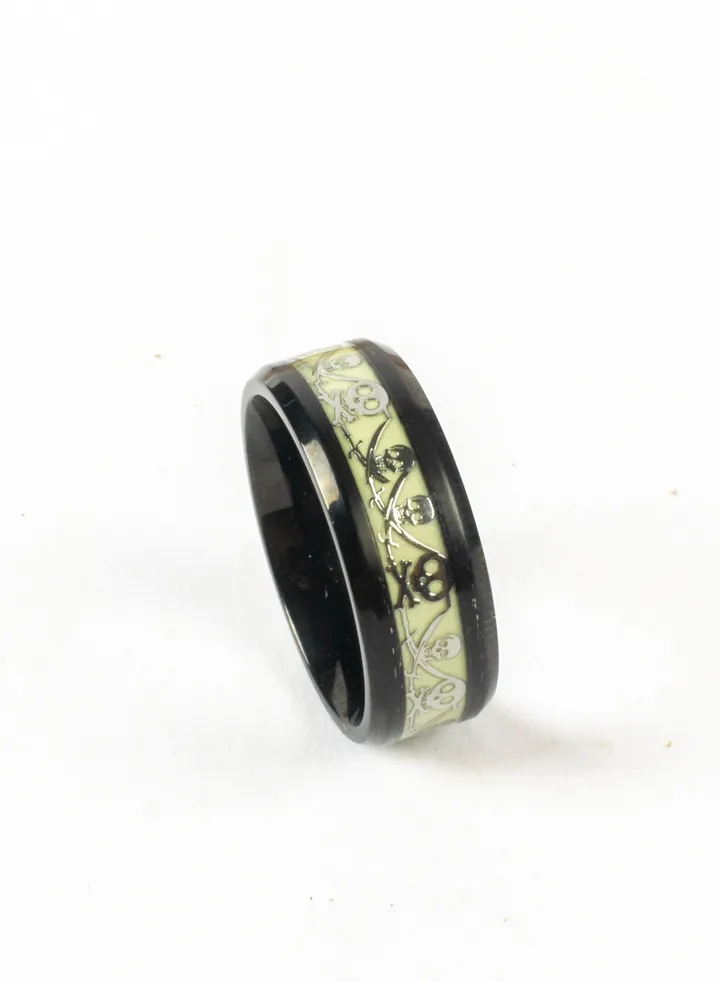Tungsten Black Ring Skulls For Him Size 9/19