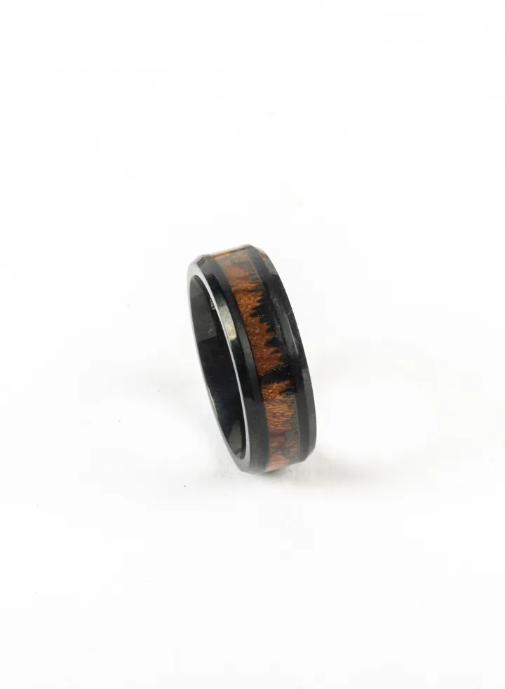 Tungsten Ebony black Ring For Him Size 9/19