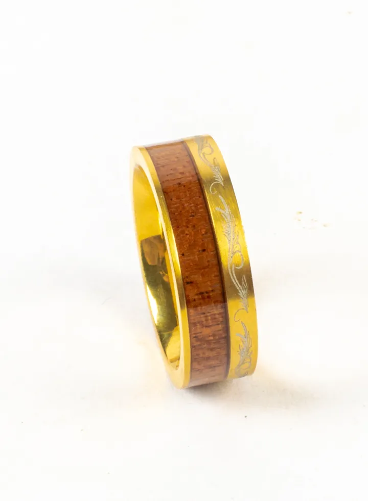 Tungsten Ebony Gold Ring For Him Size 11/21