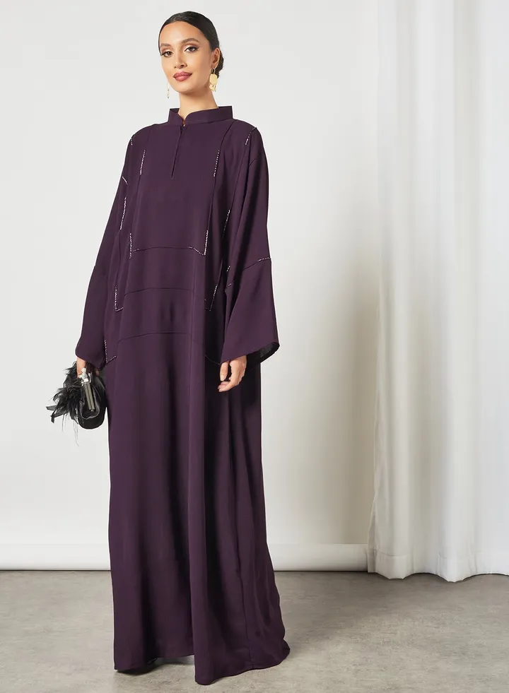 Casual Stylish Abaya Purple