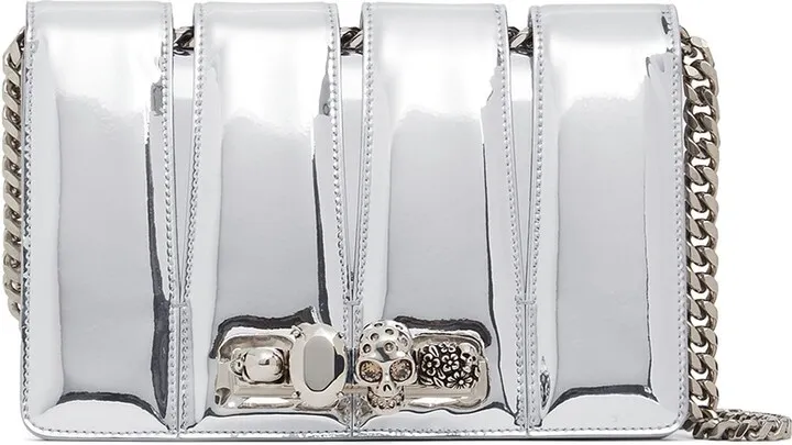 The Slash metallic leather shoulder bag