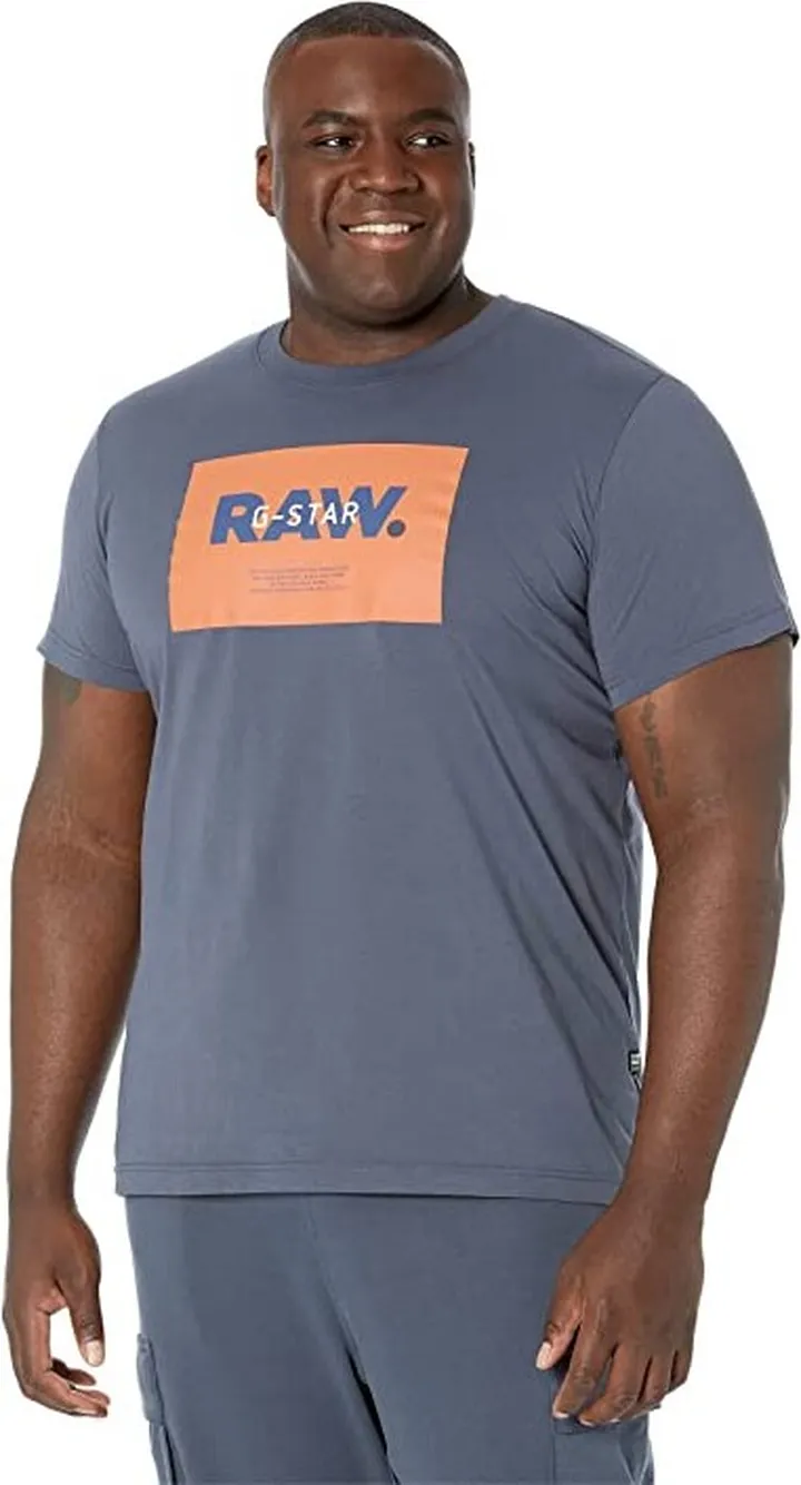 G-Star Raw. HD Recycled T-Shirt (Fantem Blue) Men's Clothing