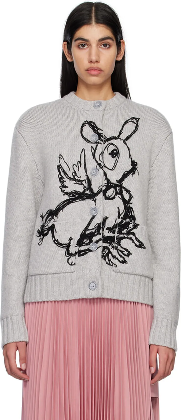 Burberry Gray Deer Cardigan