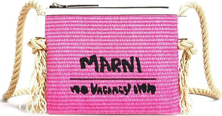 Marcel woven logo shoulder bag