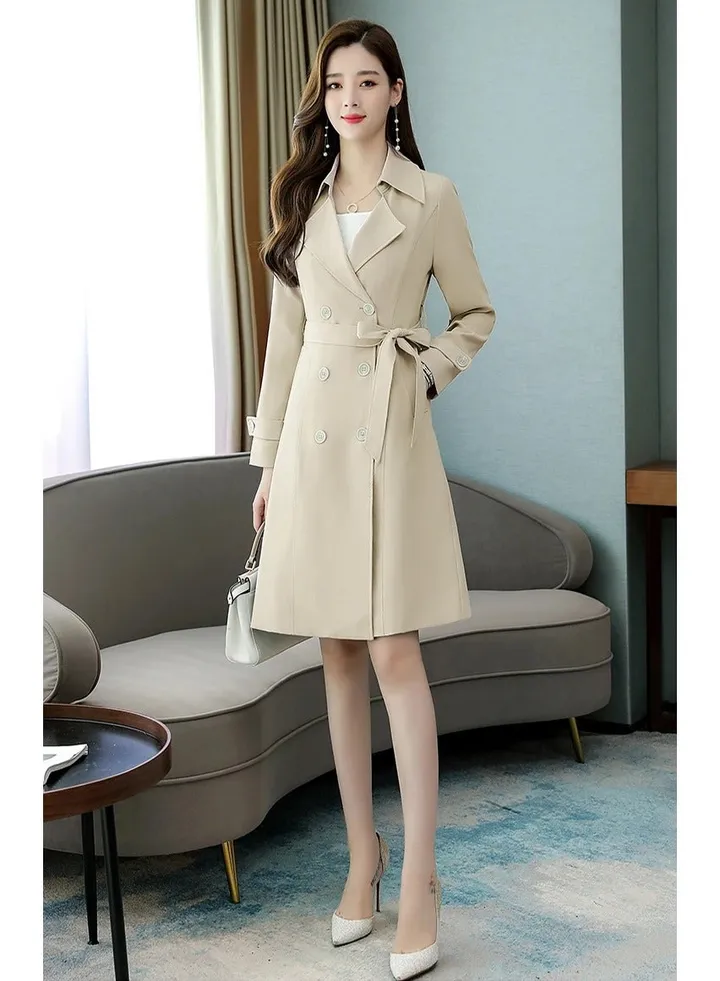 Windbreaker Women, Women Long Trench Coat Windproof Coat Double Breasted Trench Coats Windbreaker Winter
