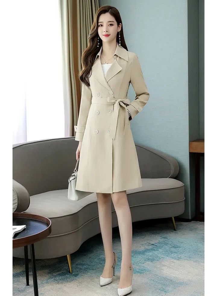 Women's Casual Windbreaker, New Korean Women's Trench Coat, Thin, Jacket
