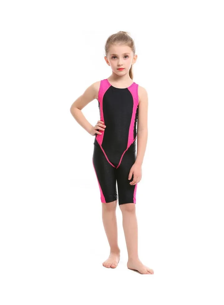 Girls Sleeveless Swimwear One Piece Black
