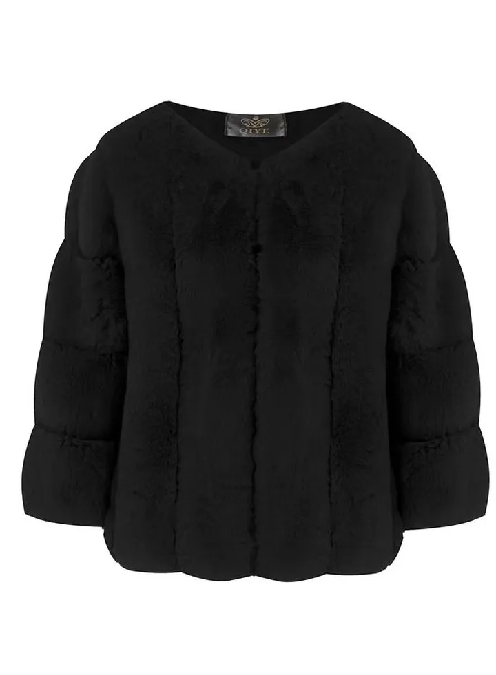 Autumn Winter Fashion New Faux Fur Short Round Neck Coat