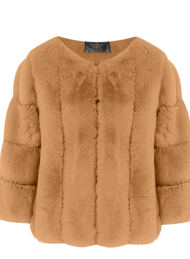 Autumn Winter Fashion New Faux Fur Short Round Neck Coat