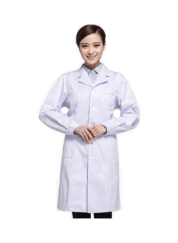 Lab Coat Women And Men White Long Sleeve Uniform Lab Coats White