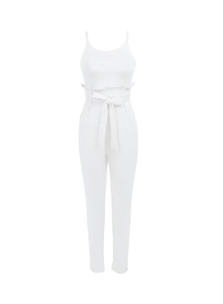Fashion Classic Slim Jumpsuit White
