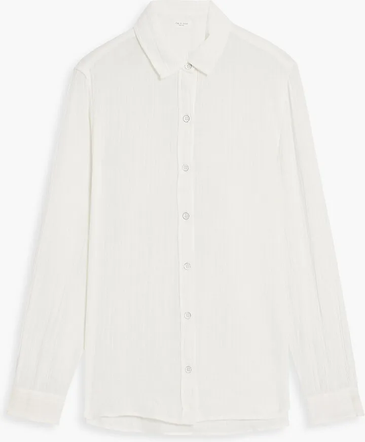Quinn crinkled cotton-gauze shirt