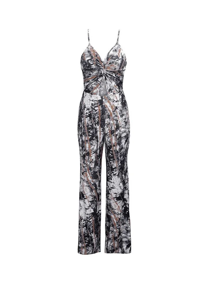 Fashion Sling V-Neck Jumpsuit Black