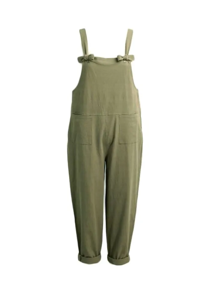 Casual Sleeveless Jumpsuit Green