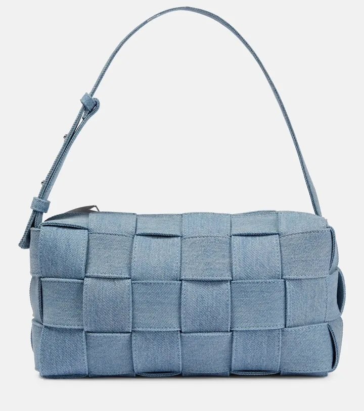 Brick Cassette Small denim shoulder bag